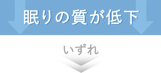 眠りの質が低下、いずれ